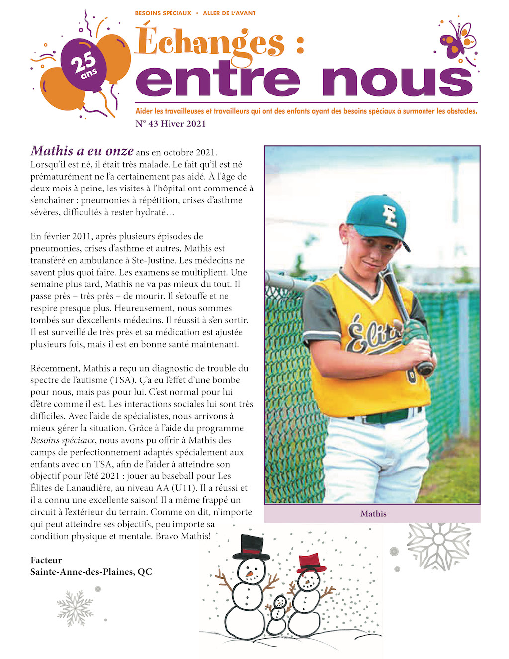 Échanges : entre-nous (Hiver 2022)