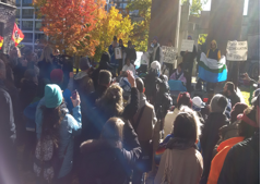 CUPW members – who were in Ottawa for the Rise Up! Human rights conference – met them at a rally and offered support (pictured).