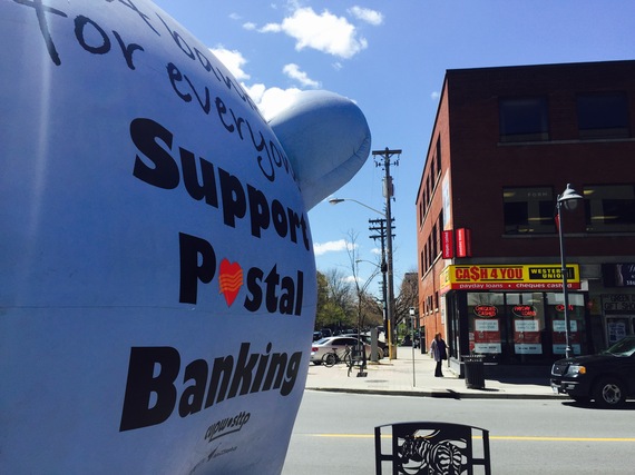 A rally for postal banking in Ottawa, May 5, 2016
