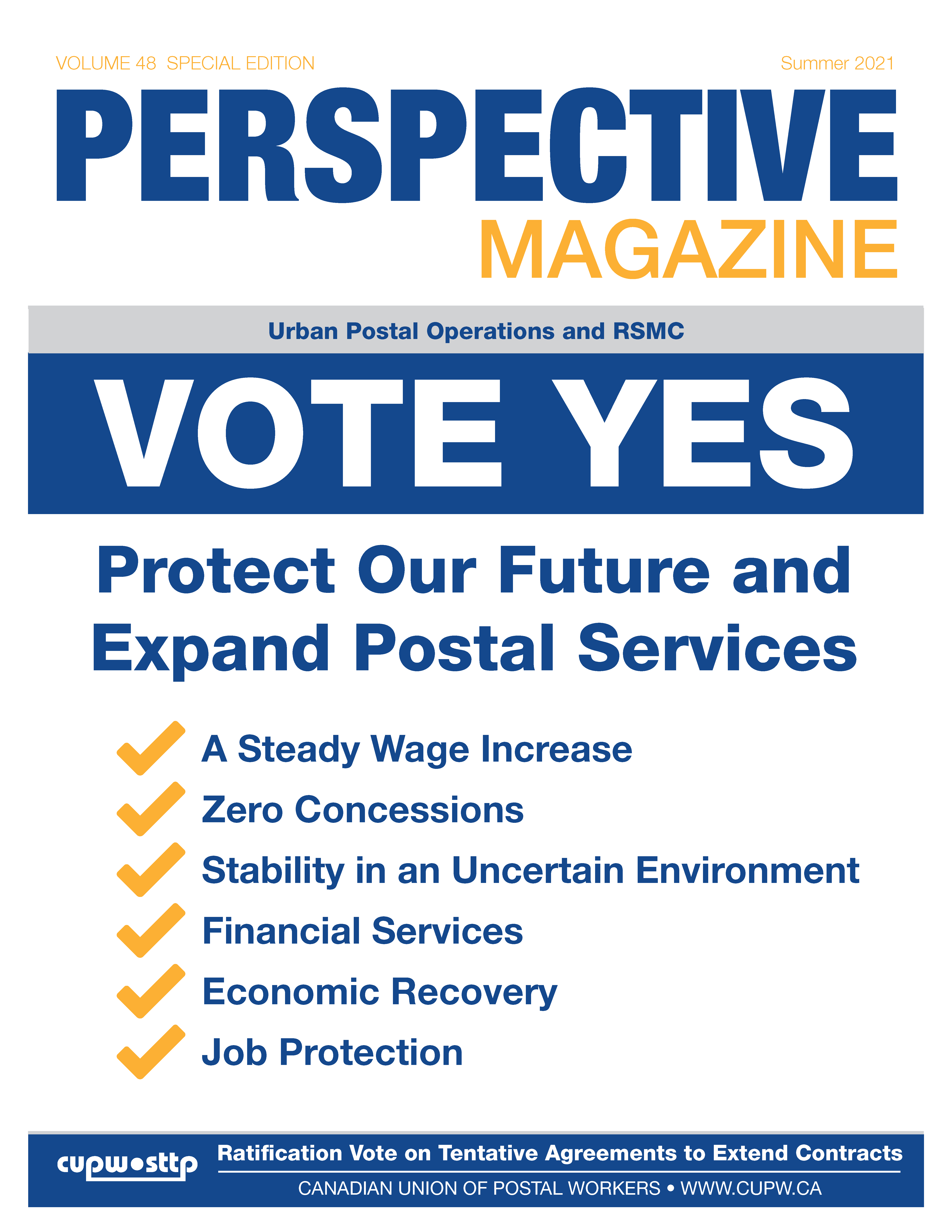 Ratification Tabloid: Vote YES to Protect Our Future and Expand Postal Services