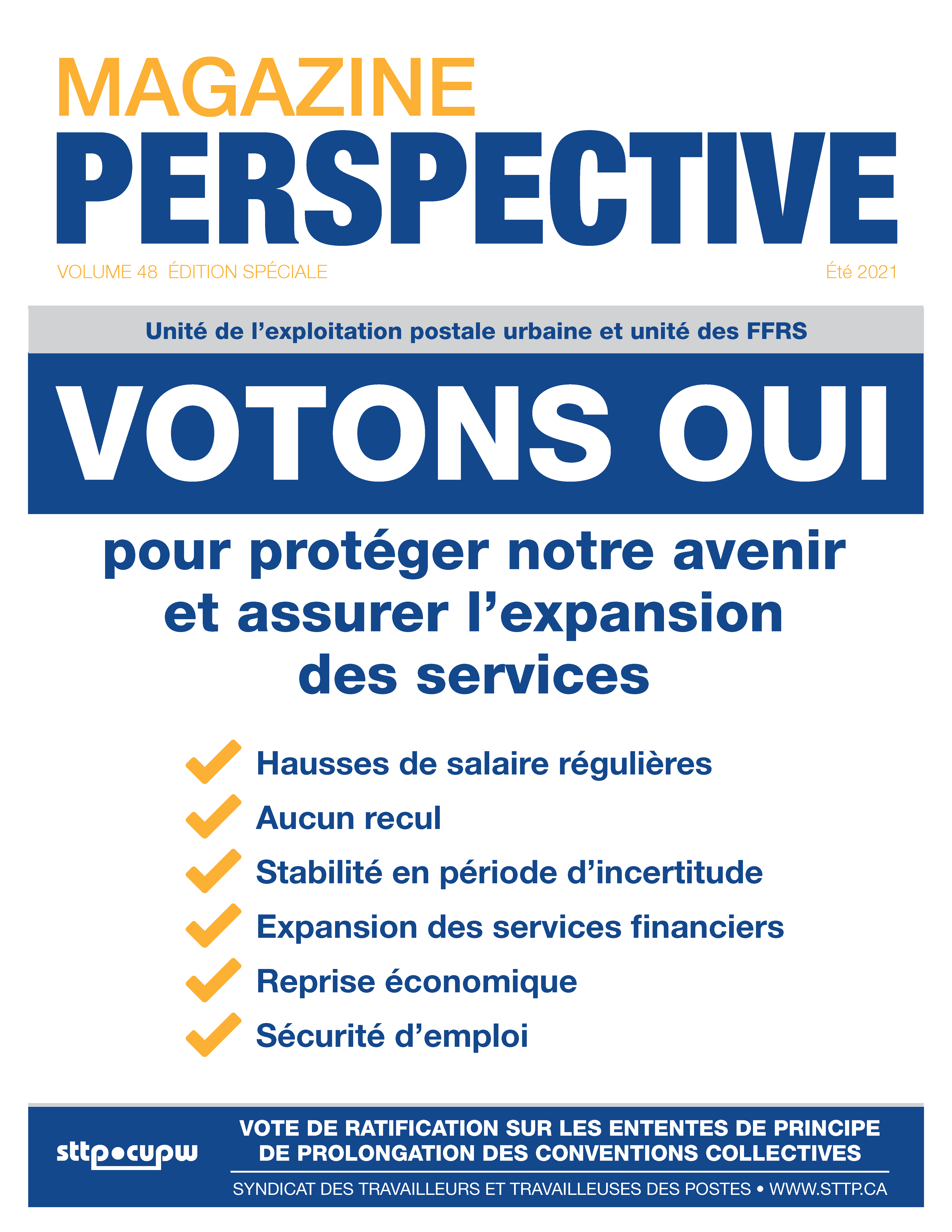 Tabloïd de ratification : Votons OUI pour protéger notre avenir et assurer l’expansion des services