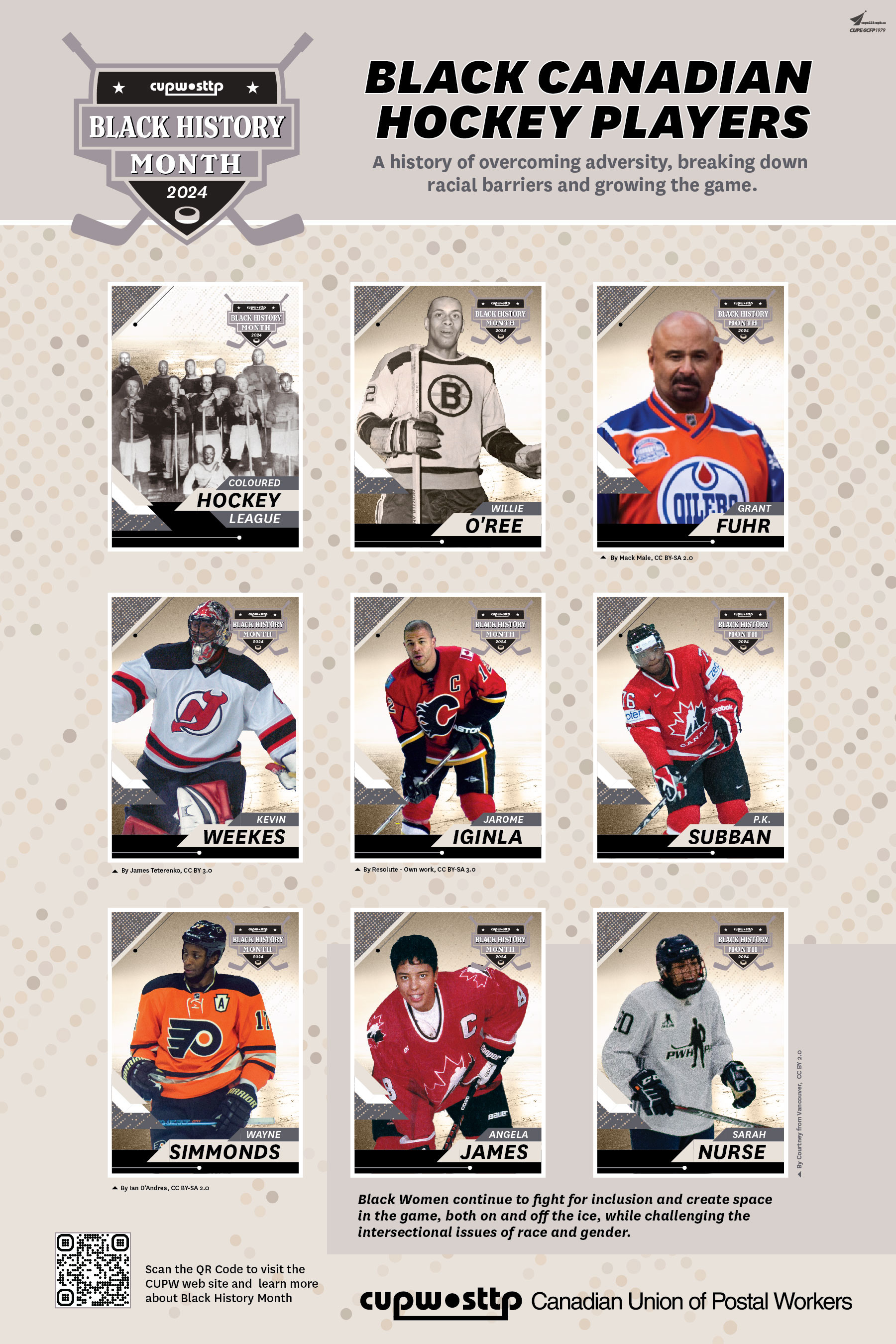Poster: Black History Month 2024: Celebrating Black Canadian Hockey Players