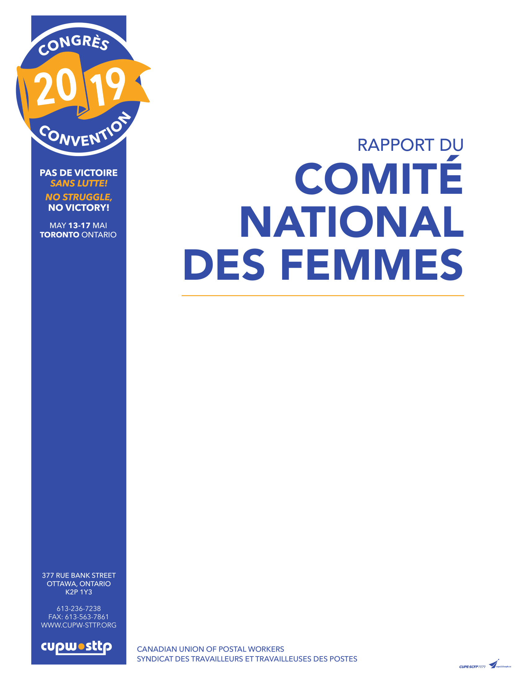 Rapport du Comité national des femmes (2019)