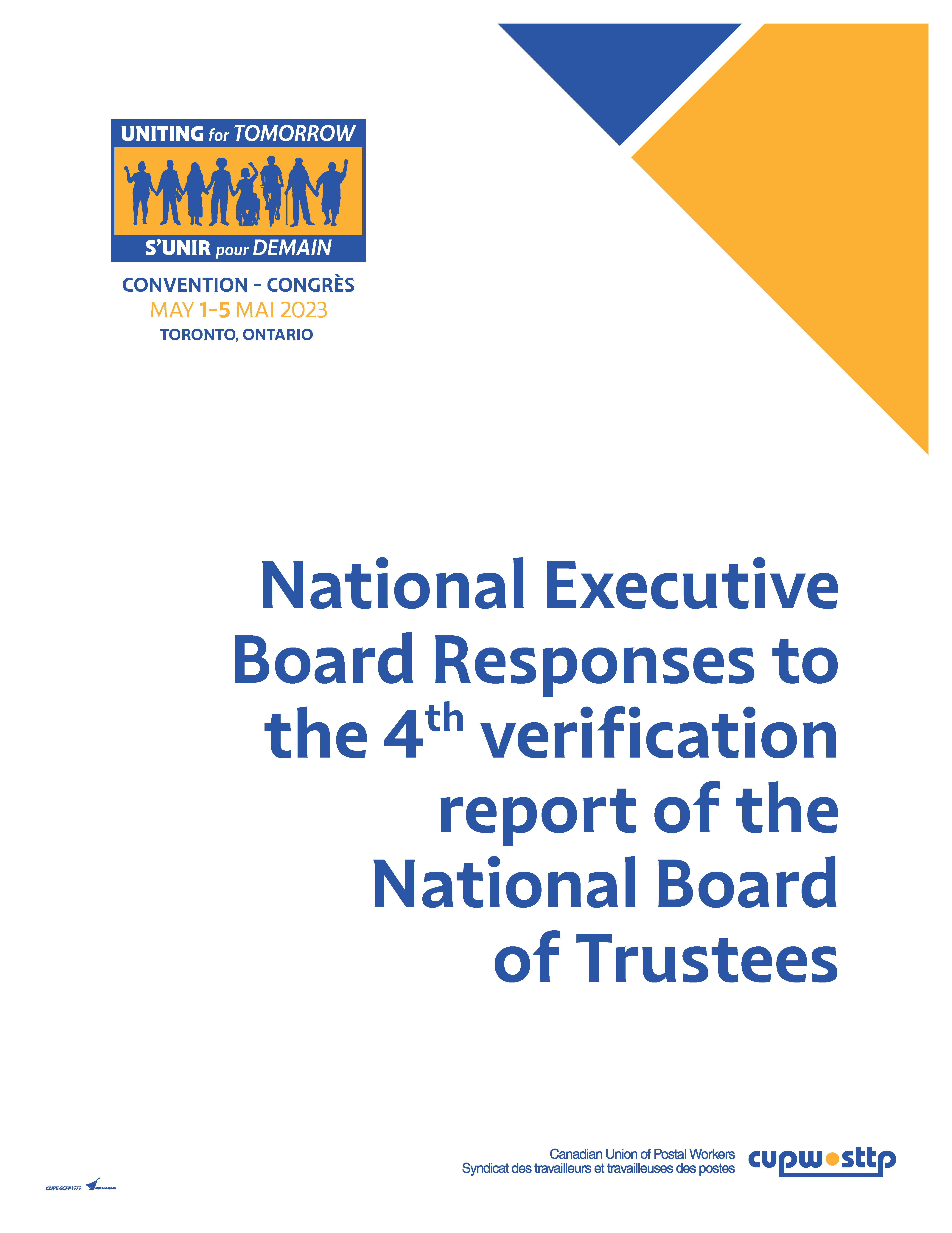 National Executive Board Responses to the 4th verification report of the National Board of Trustees (2023)