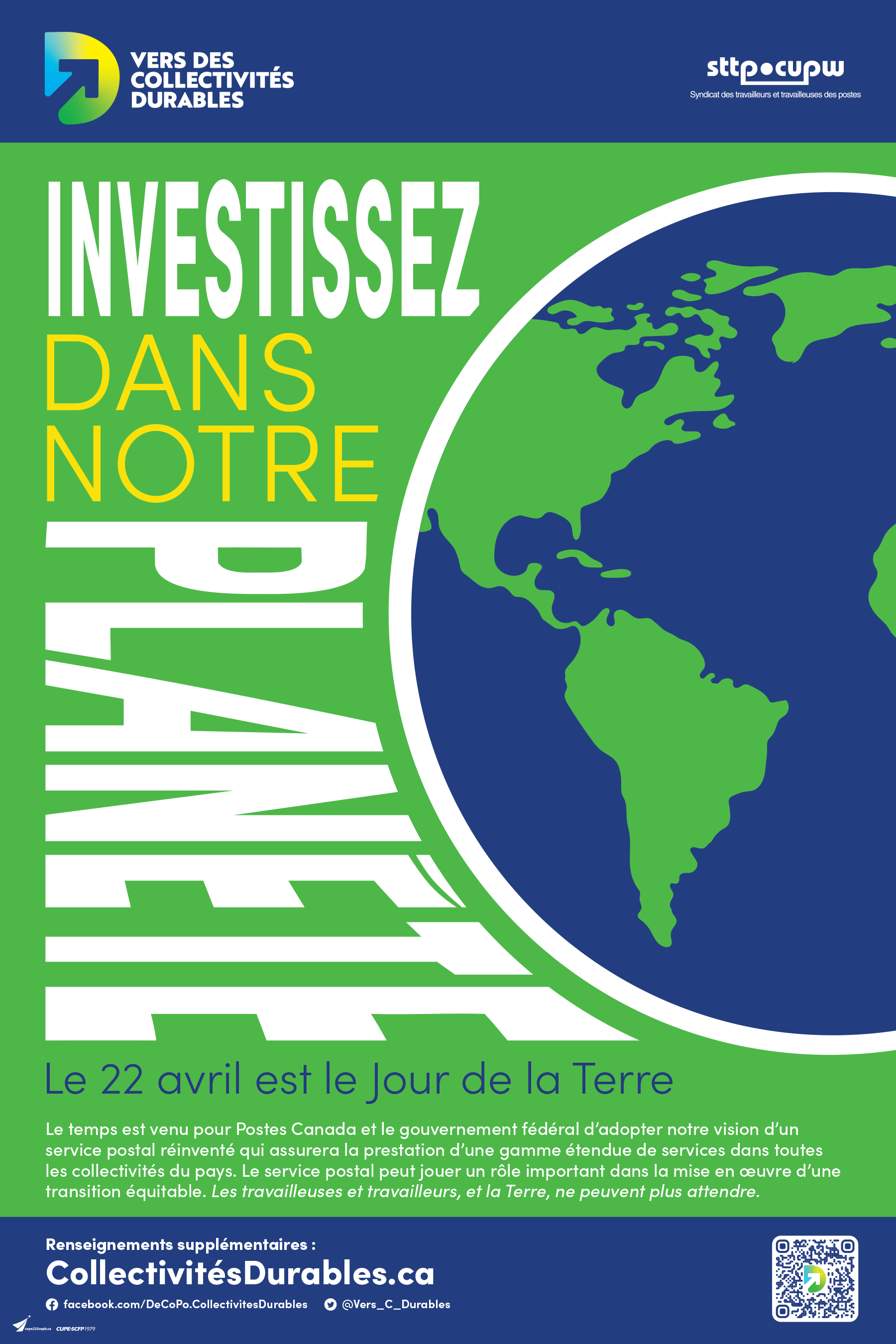 Investissez dans notre planète - Le 22 avril est le Jour de la Terre