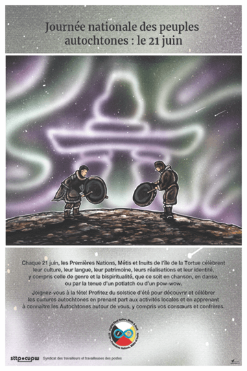 Affiche : Qu’on se lève pour la Journée nationale des peuples autochtones!