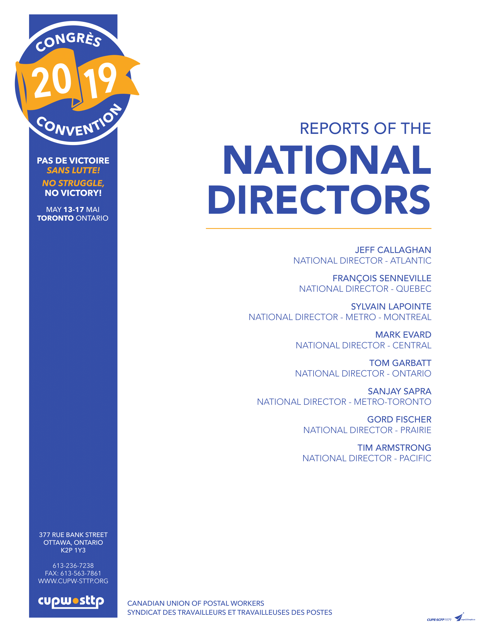 Reports of the National Directors (2019)