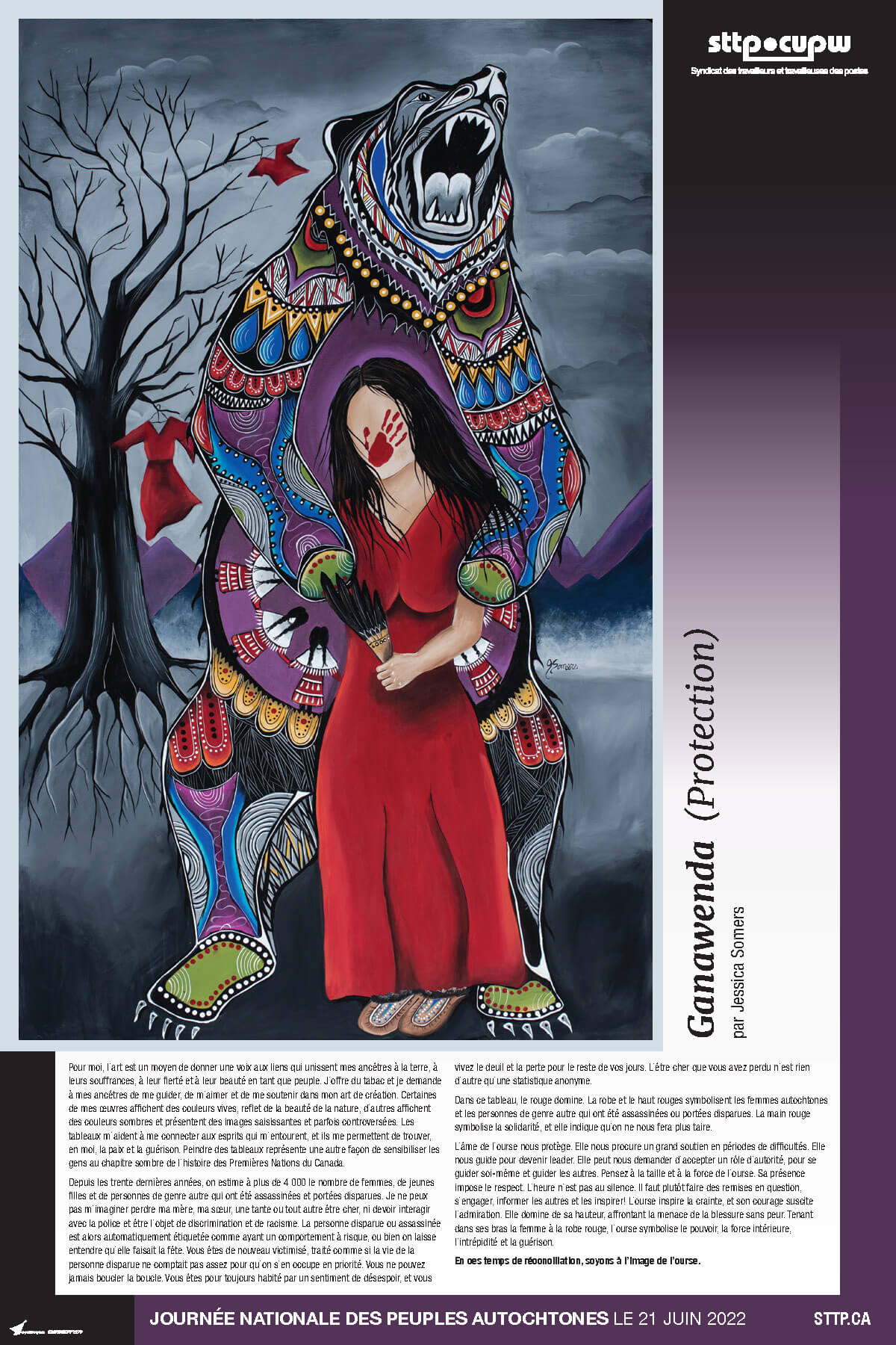 Affiche : Ganawenda (Protection) par Jessica Somers