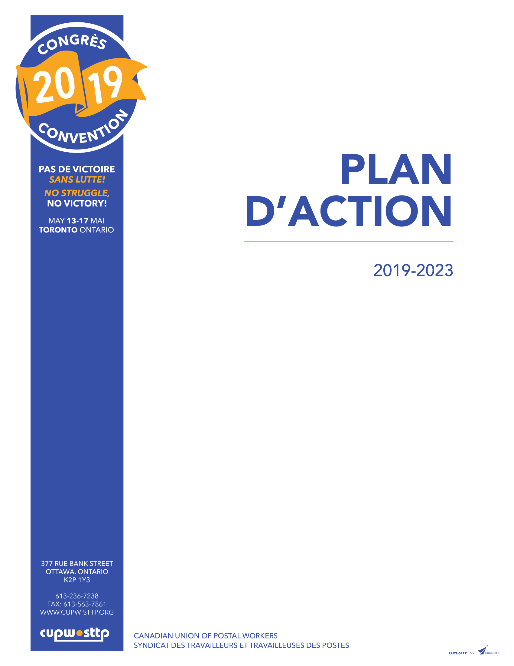 Plan d’action (2019-2023)