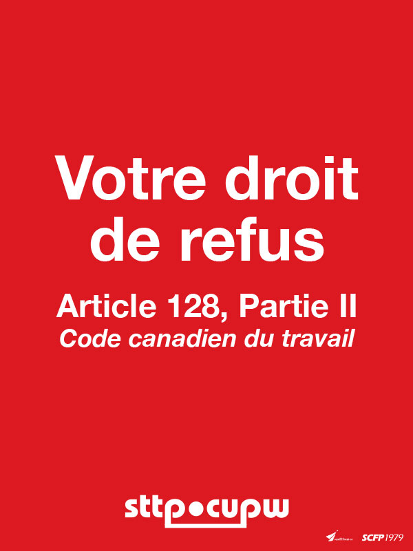 Carte de référence sur le droit de refus - Code canadien du travil