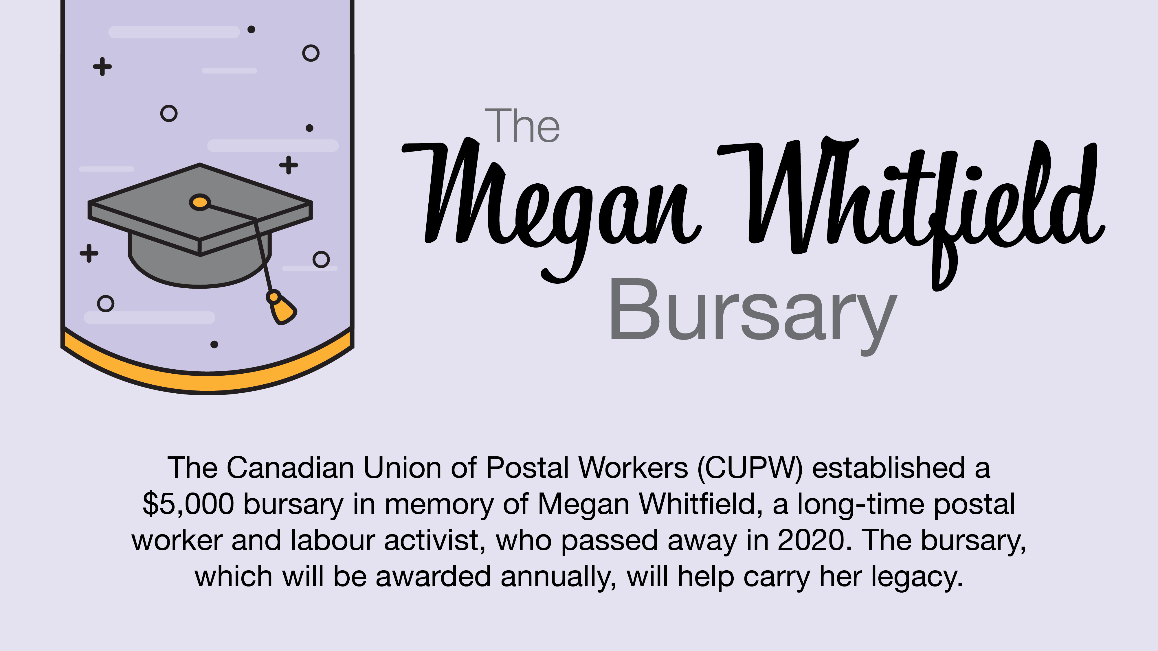 Megan Whitfield Bursary Megan Whitfield Bursary