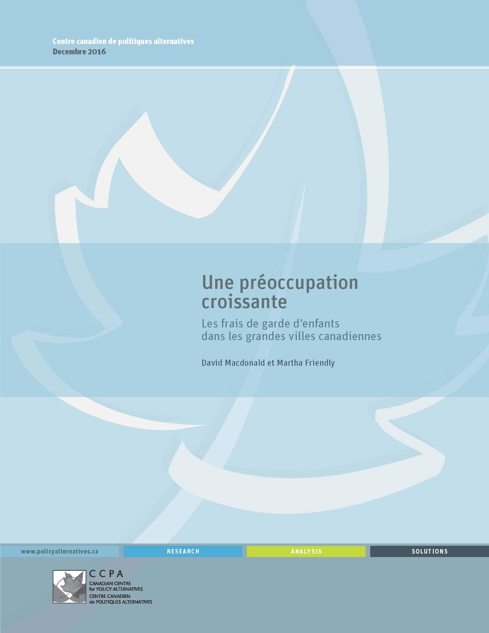 Une préoccupation croissante : Les frais de garde d’enfants dans les grandes villes canadiennes