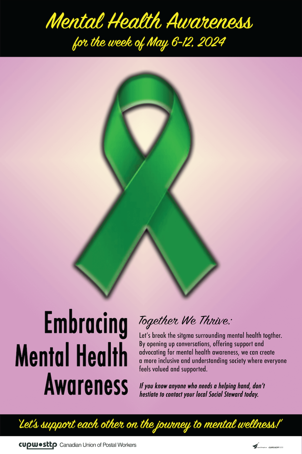 Poster: Canadian Mental Health Week - A Call to be Kind