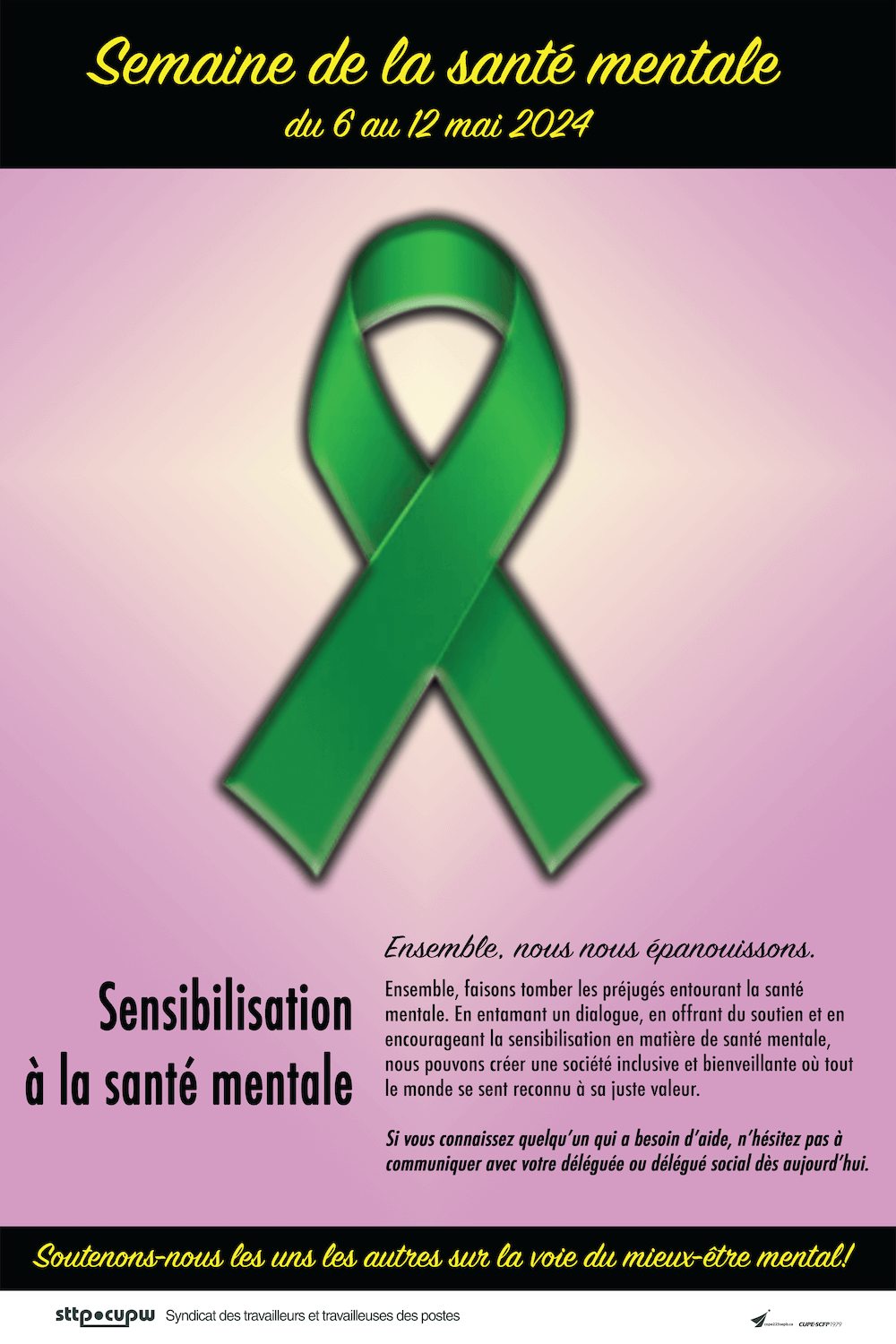 Affiche : Semaine de la santé mentale - Un appel à la gentillesse