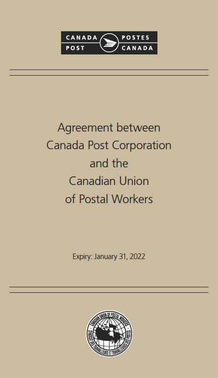 Agreement between Canada Post Corporation and the Canadian Union of Postal Workers - Urban Postal Operations (Expires: January 31, 2022)