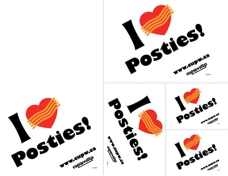 I heart posties Print-and-Cut Signs (Various Sizes)