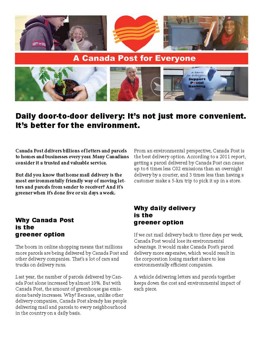 Daily door-to-door delivery: It’s not just more convenient. It’s better for the environment. Daily door-to-door delivery: It’s not just more convenient. It’s better for the environment.