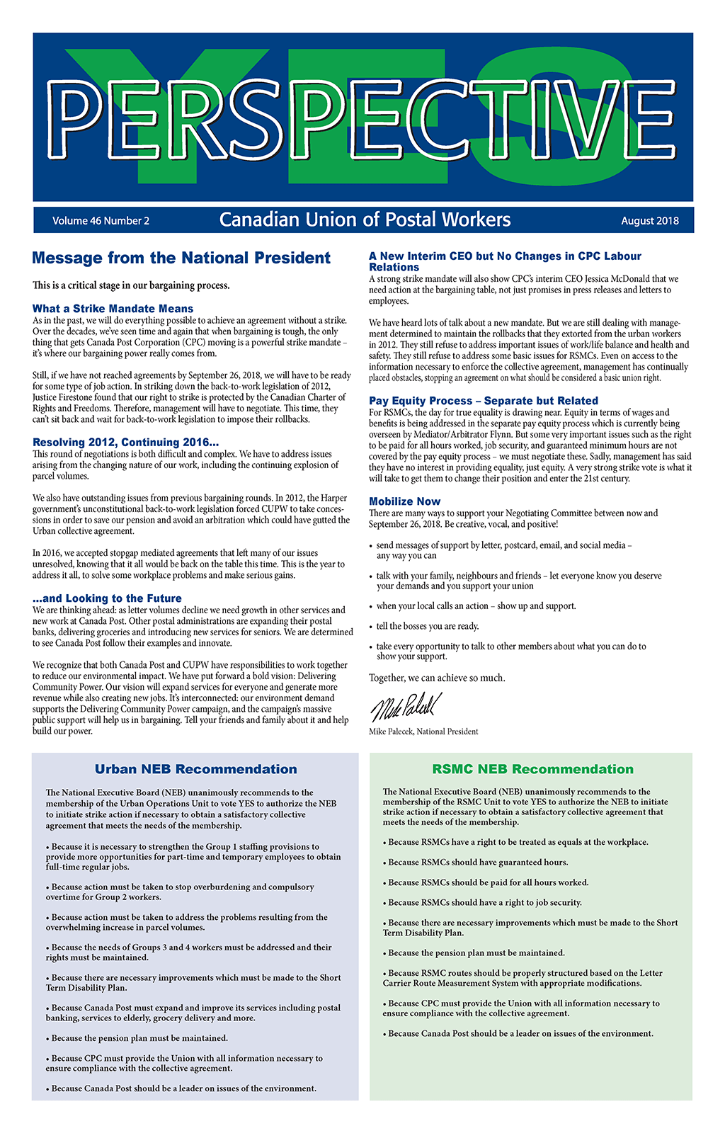 Urban and RSMC Strike Vote - 10 Reasons to Vote YES (Perspective)