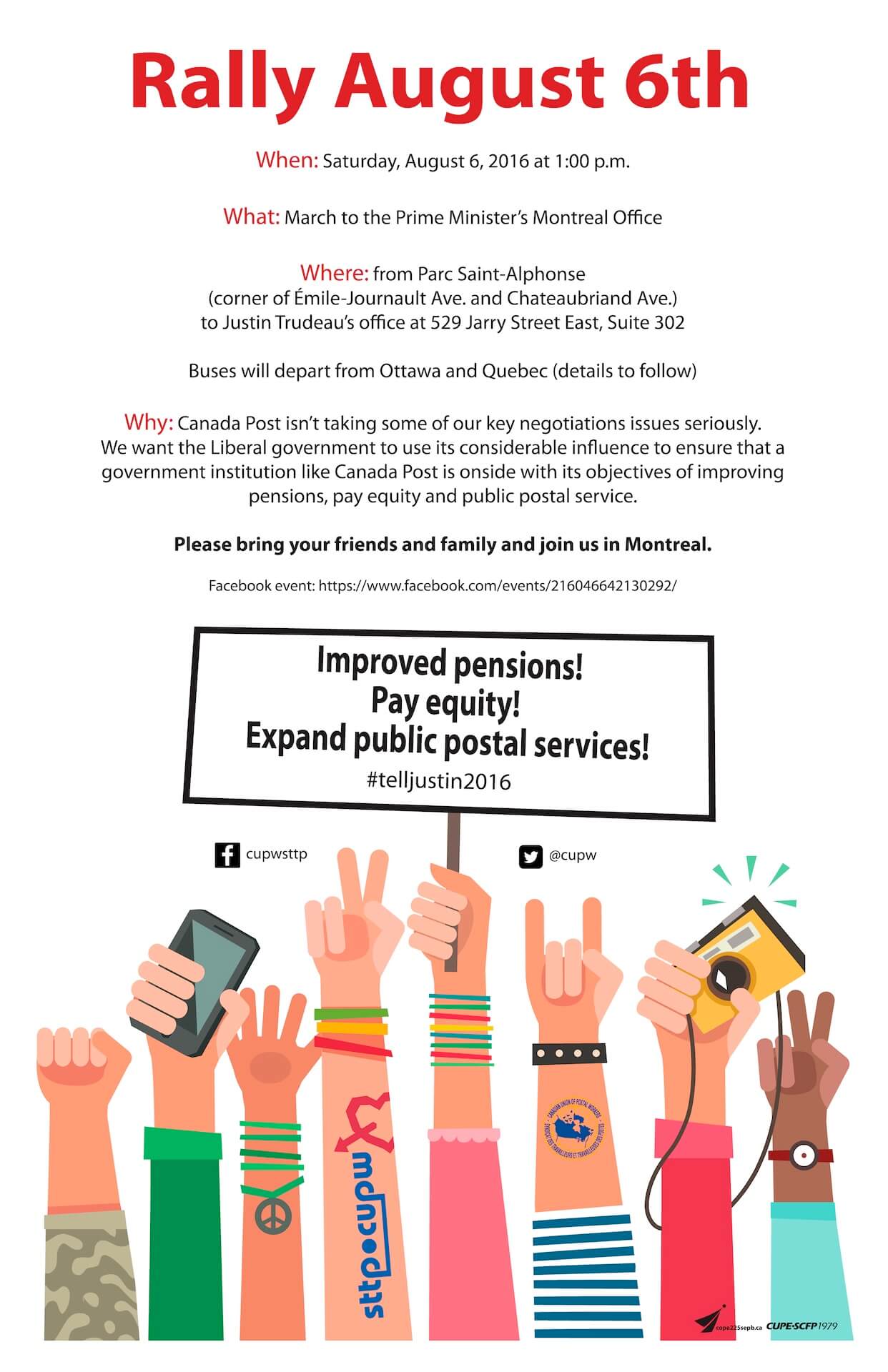 We want the Liberal government to use its considerable influence to ensure that a government institution like Canada Post is onside with its objectives of improving pensions, pay equity and public postal service.