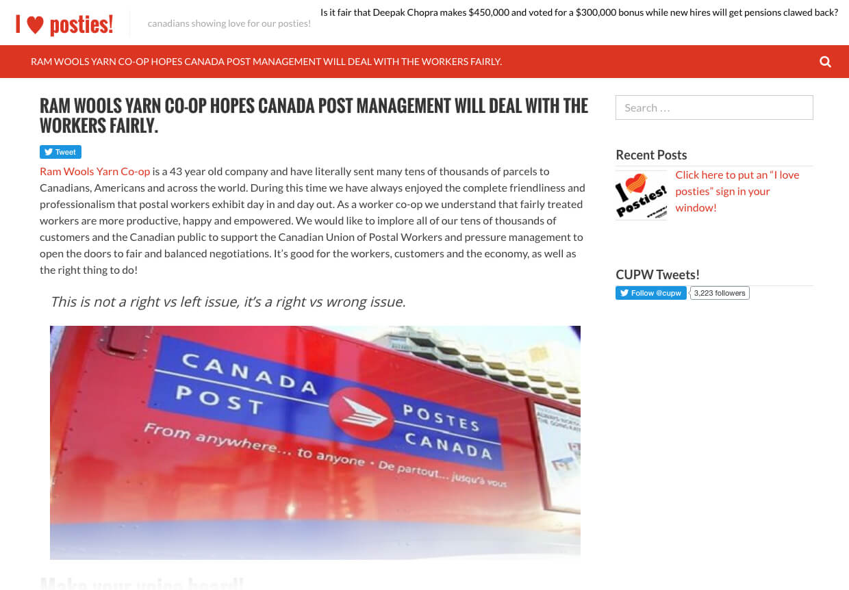 Ram Wools Yarn Co-op / Coopérative Ram Wools Yarn