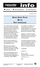 Dues Keep Pace With  Pay Increase