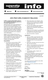 Apply Now to Be a Community Organizer 