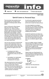 Special Leave vs. Personal Days