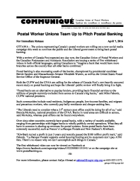 Postal Worker Unions Team Up to Pitch Postal Banking