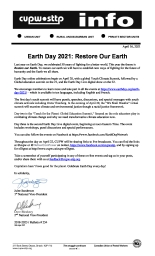 Earth Day 2021: Restore Our Earth