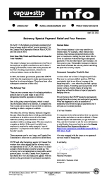 Solvency ‘Special Payment’ Relief and Your Pension