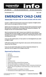 Emergency Child Care (Ontario Only)
