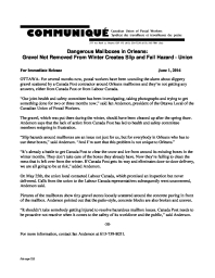 Dangerous Mailboxes in Orleans: Gravel Not Removed From Winter Creates Slip and Fall Hazard - Union