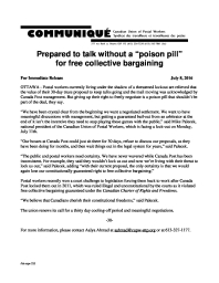 Prepared to talk without a “poison pill”  for free collective bargaining