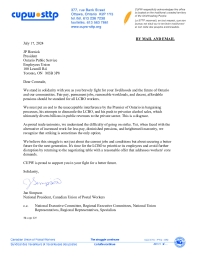 CUPW Stands in Solidarity with OPSEU LCBO Workers