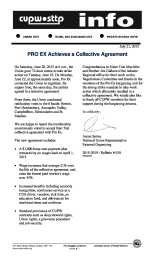 PRO EX Achieves a Collective Agreement