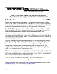 Foodora Couriers in Intense Push for Union Certification 7-8-19