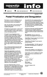 Postal Privatization and Deregulation