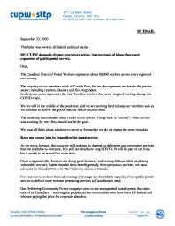 CUPW demands climate emergency action, improvement of labour laws and expansion of public postal service