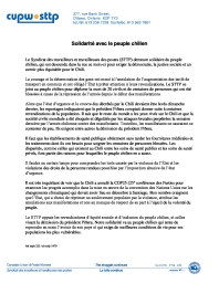 Solidarité avec le peuple chilien