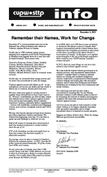 Remember their Names, Work for Change