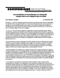 Les travailleurs et travailleuses à la demande  classés dans une catégorie peu enviable