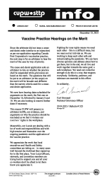 Vaccine Practice Hearings on the Merit