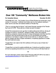 Over 100 “Community” Mailboxes Broken Into 