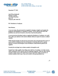 Our public postal office is fully capable of providing secure delivery of legalized marijuana