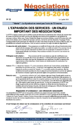 L’expansion des services : un enjeu important des négociations