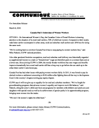 Canada Post’s Underclass of Women Workers