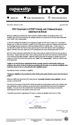 CPC Changes to STDP Unfair and Unreasonable - Arbitrator Rules