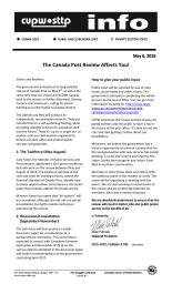 The Canada Post Review Affects You!