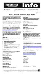 Phase 2 of Canada Post Review Begins this Fall