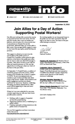 Join Allies for a Day of Action Supporting Postal Workers!